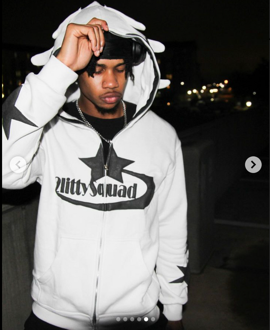 White 2LittySquad hoodie